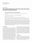 Research paper thumbnail of Role of Adjuvant Radiosurgery after Thoracoscopic Microsurgical Resection of a Spinal Schwannoma