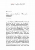 Research paper thumbnail of Recensione a Ettore Lojacono, "Cartesio. Dalla magia alla scienza", Il Prato 2010