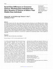 Research paper thumbnail of Social-Class Differences in Consumer Choices: Working-Class Individuals Are More Sensitive to Choices of Others Than Middle-Class Individuals