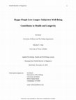 Research paper thumbnail of Happy People Live Longer: Subjective Well-Being Contributes to Health and Longevity