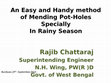 Research paper thumbnail of An Easy and Handy method of Mending Pot Holes