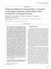 Research paper thumbnail of Melatonin inhibits the contractile effect of vanadate in the isolated pulmonary arterial rings of rats: Possible role of hydrogen peroxide