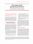 Do women need special secure services? Cover Page