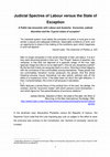 Research paper thumbnail of Judicial Spectres of Labour versus the State of Exception A Public law encounter with Labour and Austerity: Eurocrisis, judicial discretion and the 'Cypriot states of exception'