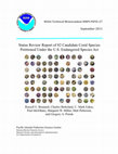 Status Review Report of 82 Candidate Coral Species Petitioned Under the U.S. Endangered Species Act Cover Page