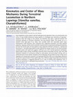 Kinematics and Center of Mass Mechanics During Terrestrial Locomotion in Northern Lapwings ( Vanellus vanellus , Charadriiformes) Cover Page