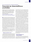 Research paper thumbnail of Potenziale der Materialeffizienz erschließen