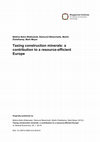 Research paper thumbnail of Taxing construction minerals: a contribution to a resource-efficient Europe