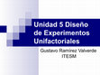 Unidad 5 Diseño de Experimentos Simples Cover Page