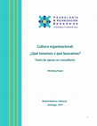 Cultura organizacional: ¿Qué tenemos y qué buscamos? Tabla de Contenidos Cover Page