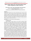 Research paper thumbnail of Nigeria Labour Congress (NLC) and Strike Action in Labour Conflict Management in Nigeria (1999-2011