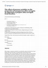 Research paper thumbnail of The effect of process variables on the properties of nanoporous silica aerogels