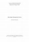 Internships Management System Cover Page