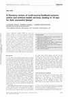 A literature review of multi-source feedback systems within and without health services, leading to 10 tips for their successful design☆ Cover Page