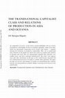 Research paper thumbnail of 2017 "The Transnational Capitalist Class and Relations of Production in Asia and Oceania,"  Research in Political Economy, Vol. 32, P. 133-158.