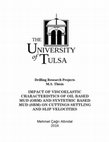 IMPACT OF VISCOELASTIC CHARACTERISTICS OF OIL BASED MUD (OBM) AND SYNTETHIC BASED MUD (SBM) ON CUTTINGS SETTLING AND SLIP VELOCITIES Cover Page