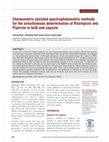 Chemometric assisted spectrophotometric methods for the simultaneous determination of Rifampicin and Piperine in bulk and capsule Cover Page