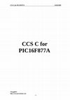 CCS C for PIC16F877A Cover Page