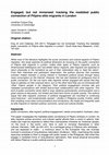 Research paper thumbnail of Engaged, but not immersed: Tracking the public connection of Filipino elite migrants in London