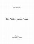 Más Platón y menos Prozac Rústica Ediciones B -2000 Cover Page