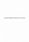 Research paper thumbnail of Notas sobre política e cultura (2016)