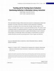 Research paper thumbnail of Teaching and Un-Teaching Source Evaluation: Questioning Authority in Information Literacy Instruction