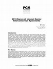 Research paper thumbnail of 2016 Survey of Internet Carrier Interconnection Agreements