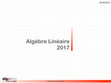 Algèbre Linéaire 2017 Algèbre Linéaire 2017 Cover Page