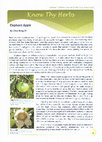 Research paper thumbnail of Elephant Apple