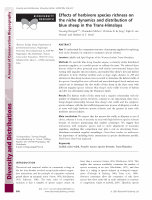 Effects of herbivore species richness on the niche dynamics and distribution of blue sheep in the Trans-Himalaya Cover Page