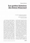 Les petites histoires des frères Goncourt Cover Page