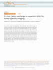 Research paper thumbnail of In vivo cation exchange in quantum dots for tumor-specific imaging