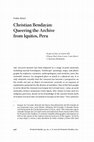 Research paper thumbnail of Christian Bendayán: Queering the Archive from Iquitos, Peru