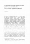 Research paper thumbnail of La città postcoloniale di Gabriella Kuruvilla: plurilinguismo e multifocalità nella letteratura italiana contemporanea