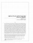 Jefferson, Pocock, and the Temporality of Law in a Republic Cover Page