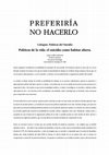 Research paper thumbnail of Políticas de la vida: el suicidio como habitar afuera