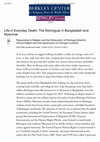 Life in Everyday Death: The Rohingyas in Bangladesh and Myanmar Cover Page