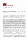 Research paper thumbnail of [2017] « Peur sur la ville : Marseille, 1926 », recension, revue Métropolitiques