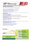 Research paper thumbnail of Formalism of thermal waves applied to the characterization of materials thermal effusivity