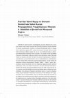 Research paper thumbnail of İran’dan Sünnî Kaçışı ve Osmanlı Devleti’nde Safevî Karşıtı Propagandanın Yaygınlaşması: Hüseyin b. Abdullah el-Şirvânî’nin Mesiyanik Çağrısı (The Sunni Exodus from Iran and the Rise of Anti-Safavid Propaganda in the Ottoman Empire: The Messianic Call of Hüseyin b. Abdullah el-Shirvani)