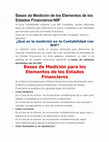 Bases de Medición de los Elementos de los Estados Financieros-NIIF Cover Page