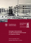 L’Istituto Chimico nella Città universitaria. Storia di una progettazione complessa, in Le città universitarie del XX secolo e la Sapienza di Roma, 23-25 novembre 2017, Roma Cover Page