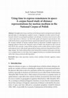 Using time to express remoteness in space: A corpus-based study of distance representations for motion medium in the National Corpus of Polish Cover Page