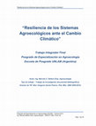 Resiliencia de los Sistemas Agroecológicos ante el Cambio Climático Cover Page