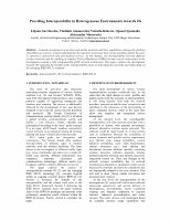 Research paper thumbnail of Providing interoperability in heterogeneous environments towards 4G