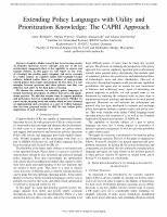 Research paper thumbnail of Extending Policy Languages with Utility and Prioritization Knowledge: The CAPRI Approach