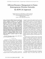 Research paper thumbnail of Efficient Resource Management in Future Heterogeneous Wireless Networks: the RIWCoS Approach