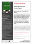 Research paper thumbnail of World Heritage and Human Rights: Lessons from the Asia-Pacific and global arena (Earthscan Routledge, 2018)