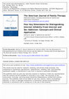 The American Journal of Family Therapy Four Key Dimensions for Distinguishing Internet Infidelity From Internet and Sex Addiction: Concepts and Clinical Application Cover Page