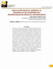 Research paper thumbnail of Educación musical superior: el desarrollo de competencias profesionales en músicos universitarios.